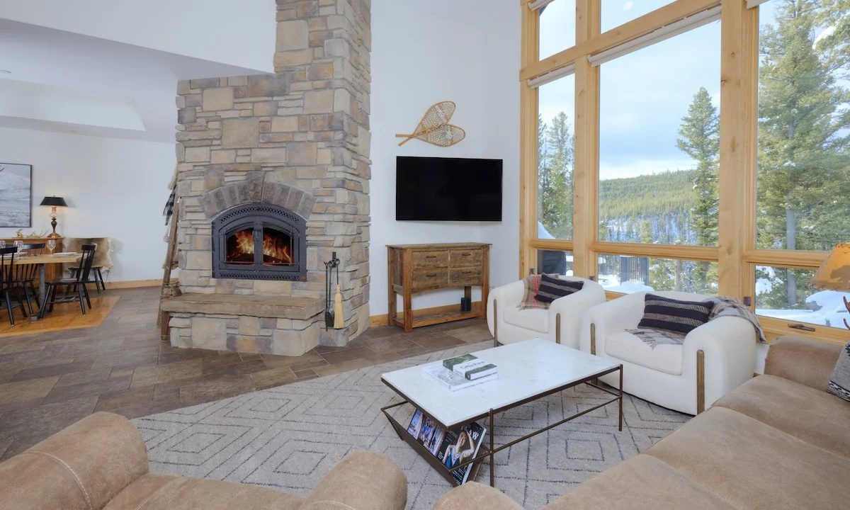 Living Room with Fireplace by Wilson Peak Properties