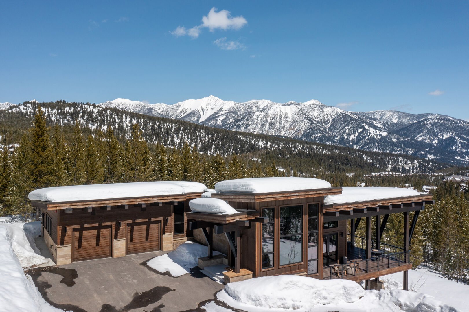 Wilson Peak Properties Vacation Rental in Winter form Above