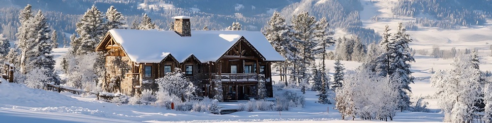 Big Sky Montana Home in Winter